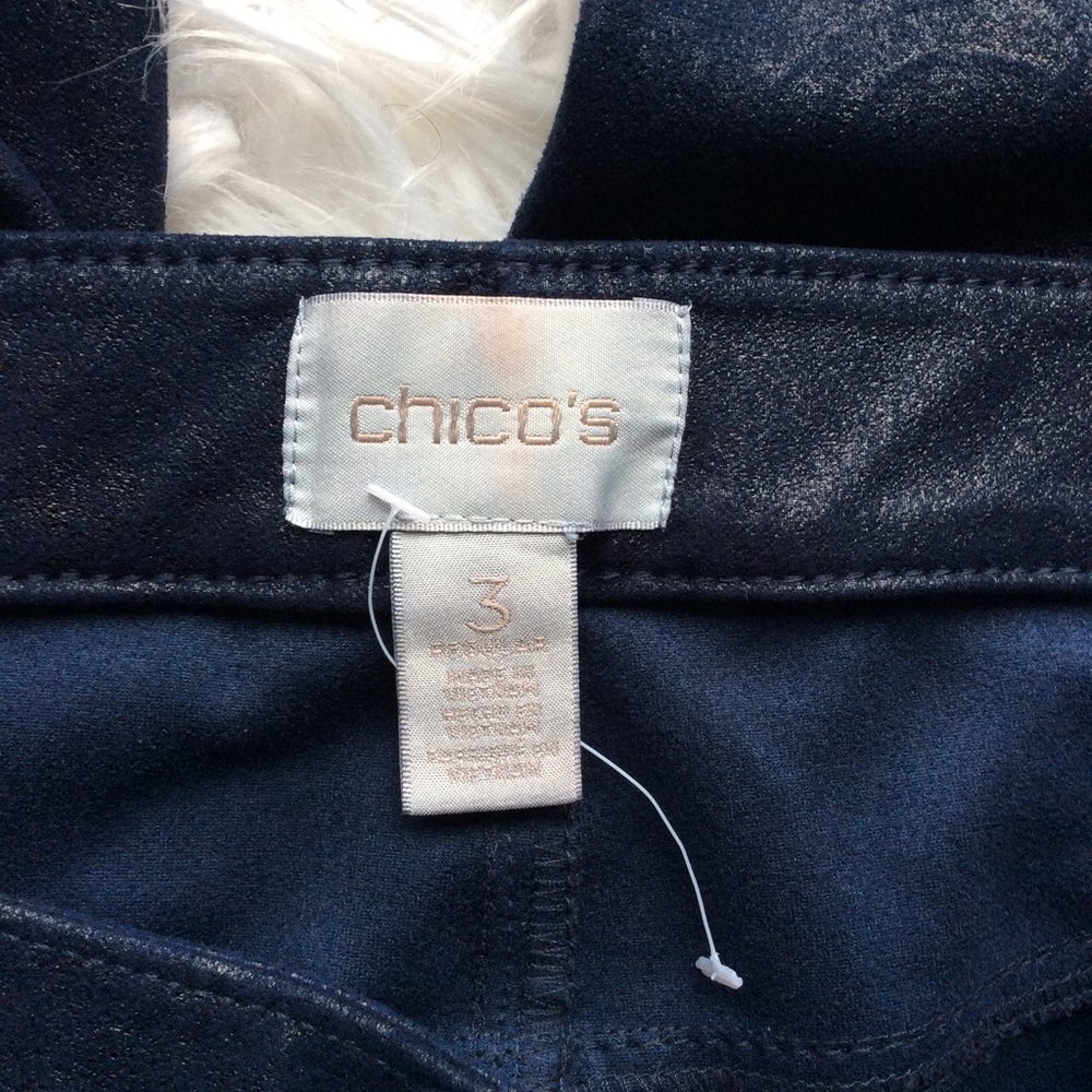 NWOT Chico’s Faux Suede Knit Pants - Picture 5 of 7